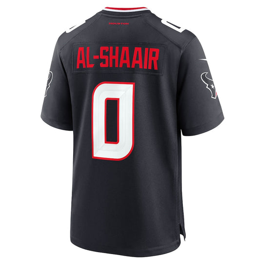 H.Texans #0 Azeez Al-Shaair Player Navy Home Game Football Jerseys