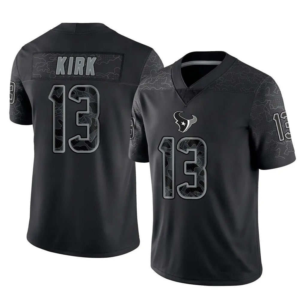 H.Texans #13 Christian Kirk Player Black REFLECTIVE Limited Football Jerseys
