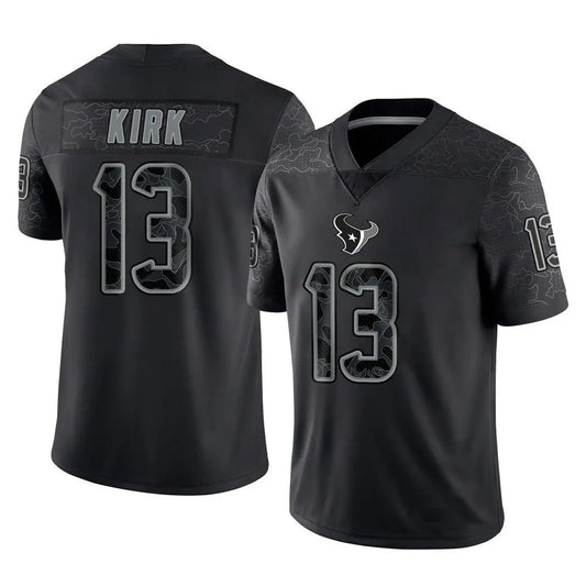 H.Texans #13 Christian Kirk Player Black REFLECTIVE Limited Football Jerseys