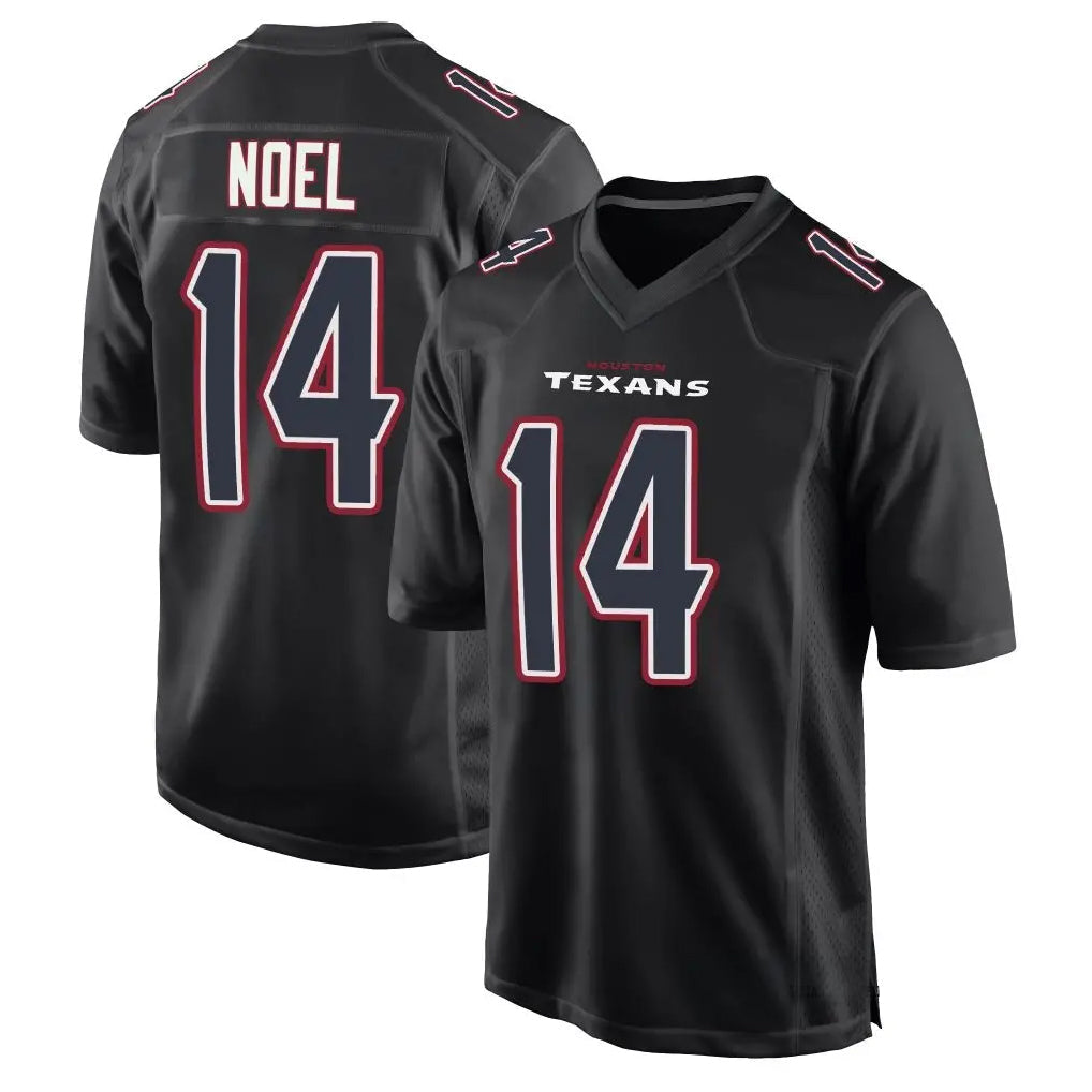 H.Texans #14 Jaylin Noel Player Black Fashion Game Football Jerseys