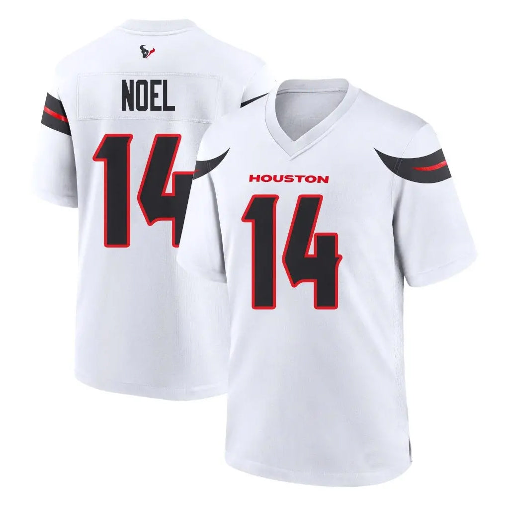 H.Texans #14 Jaylin Noel Player White Home Game Football Jerseys