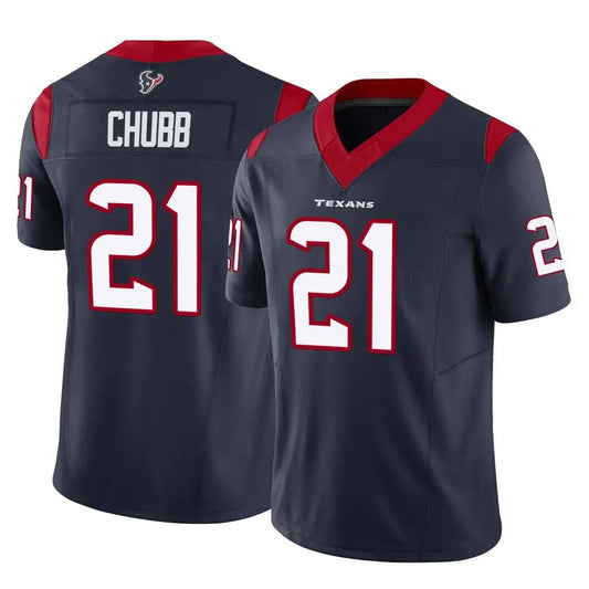 H.Texans #21 Nick Chubb Player Vapor F.U.S.E. Limited Navy Football Jerseys