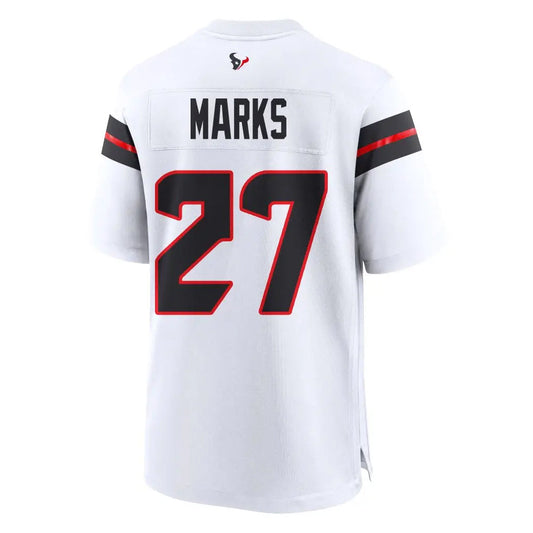 H.Texans #27 Woody Marks Player White Home Game Football Jerseys