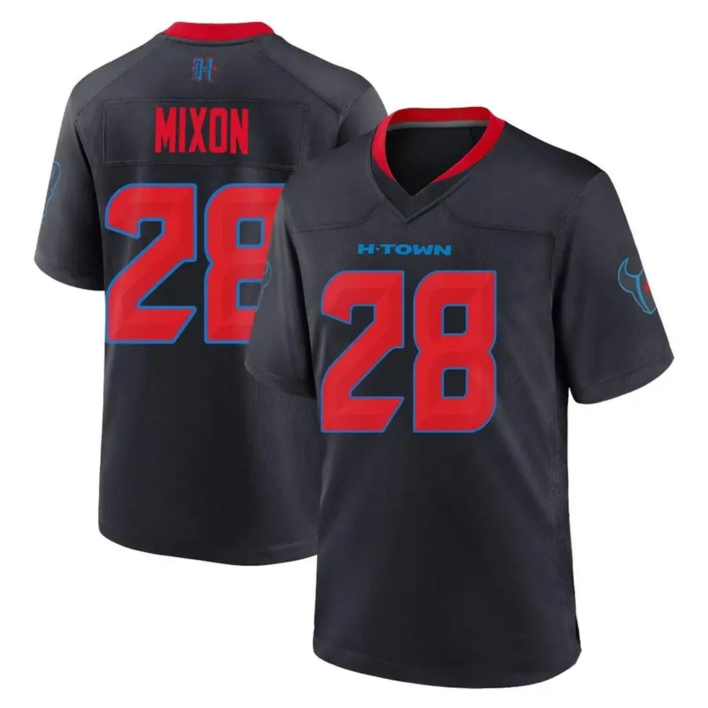 H.Texans #28 Joe Mixon Player Navy Alternate Home Game Football Jerseys
