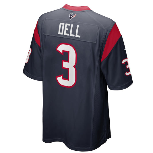 H.Texans #3 Tank Dell Player Navy Game Football Jerseys