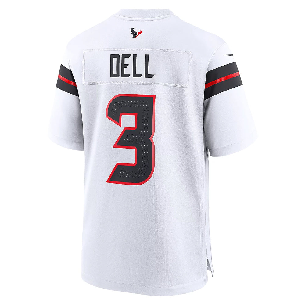 H.Texans #3 Tank Dell Player White Home Game Football Jerseys