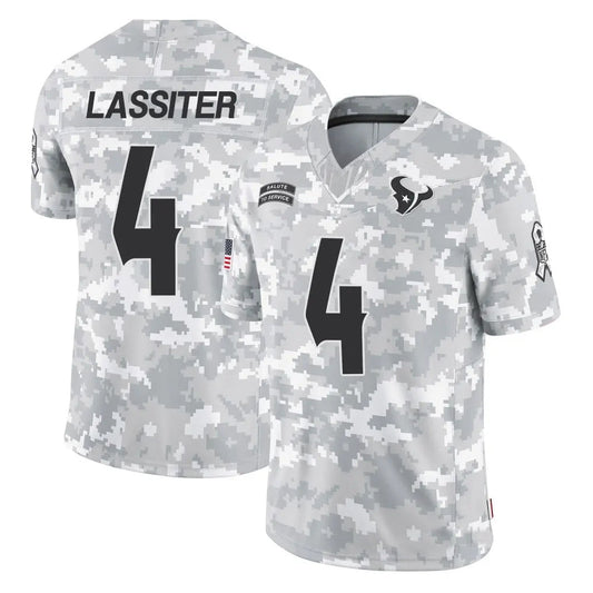 H.Texans #4 Kamari Lassiter Player Arctic Camo Salute to Service Limited Football Jerseys