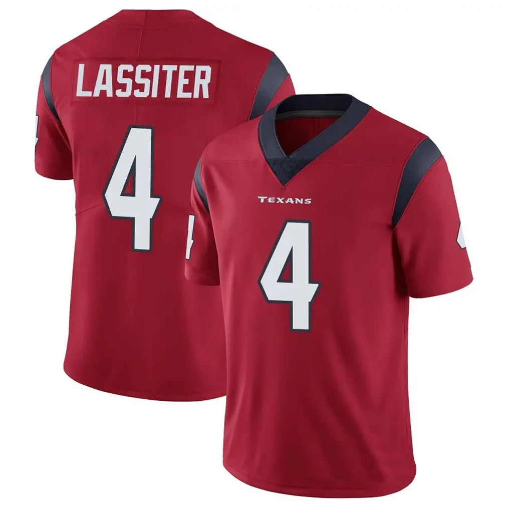 H.Texans #4 Kamari Lassiter Player Red Vapor Limited Football Jerseys