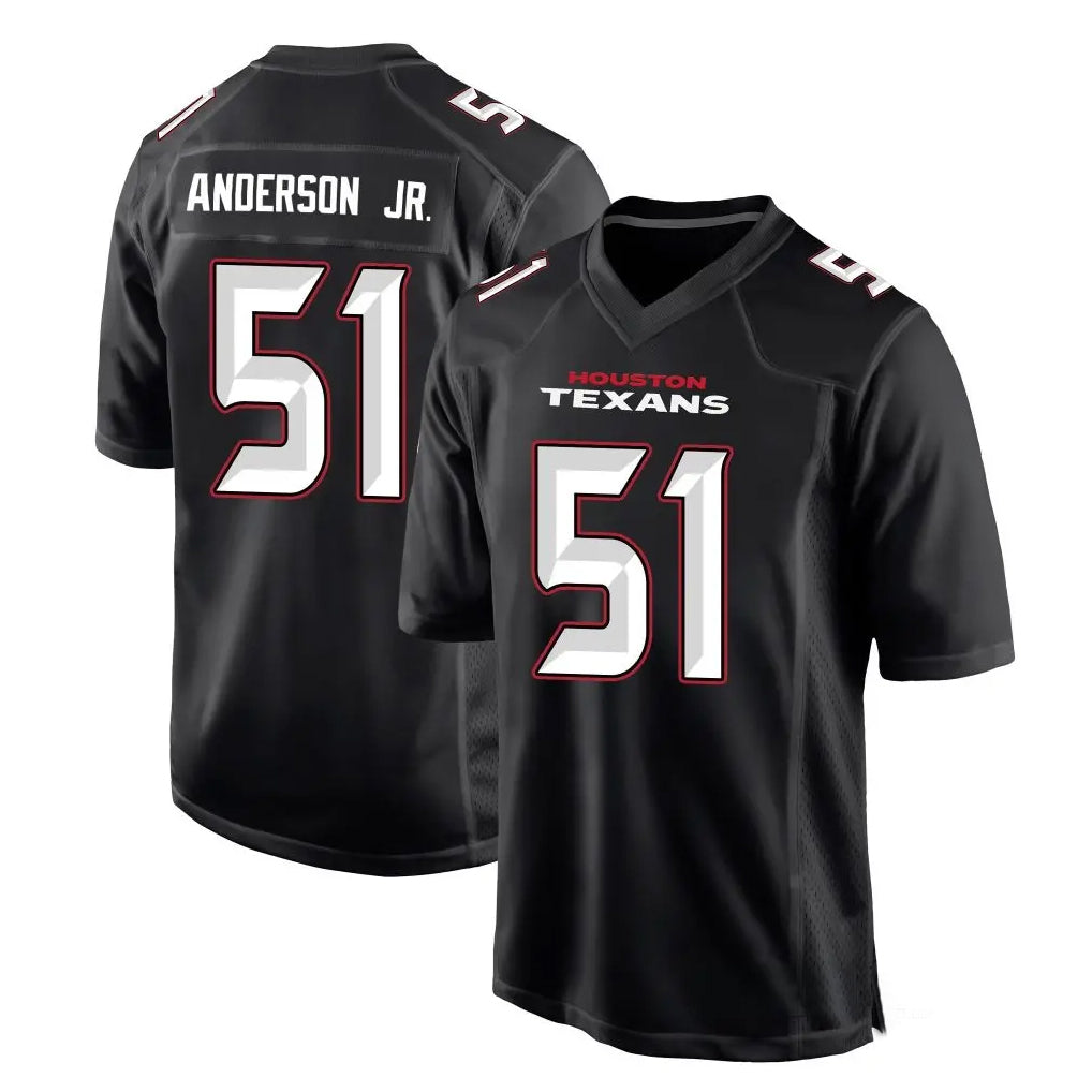 H.Texans #51 Will Anderson Jr. Player Black Fashion Game Football Jerseys
