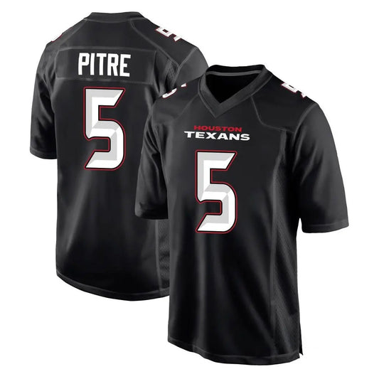 H.Texans #5 Jalen Pitre Player Black Fashion Game Football Jerseys