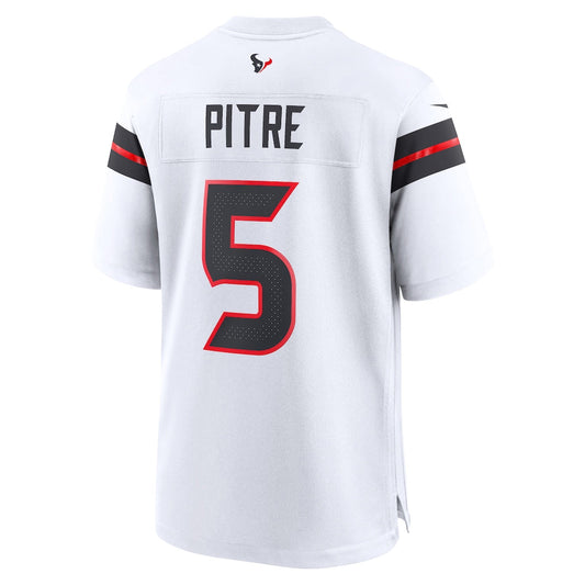 H.Texans #5 Jalen Pitre Player White Home Game Football Jerseys