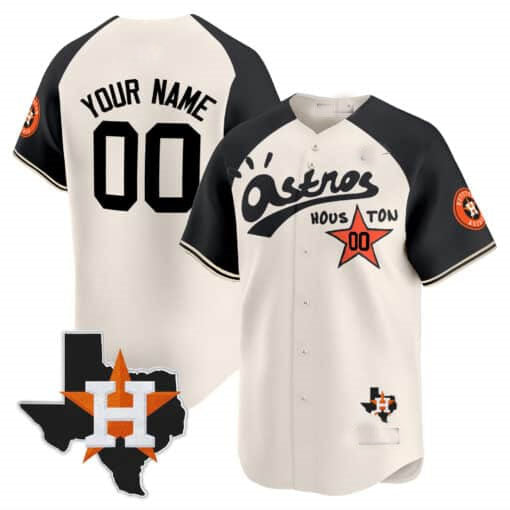 Custom H.Astros Cactus Jack Style Vapor Premier Limited Stitched Baseball Jerseys