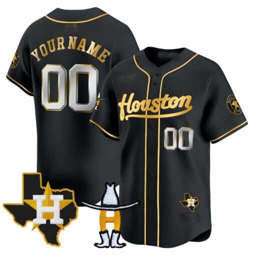 Custom H.Astros Rodeo Patch Vapor Premier Limited Baseball Jerseys