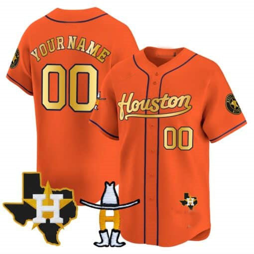 Custom H.Astros Rodeo Patch Vapor Premier Limited Baseball Jerseys