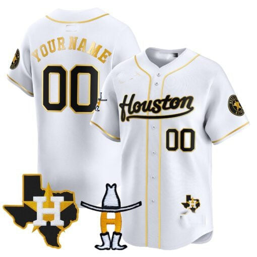 Custom H.Astros Rodeo Patch Vapor Premier Limited Baseball Jerseys