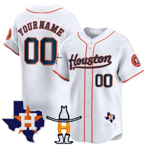 Custom H.Astros Rodeo Patch Vapor Premier Limited Baseball Jerseys