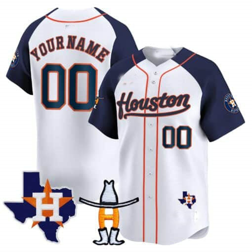 Custom H.Astros Rodeo Patch Vapor Premier Limited Baseball Jerseys