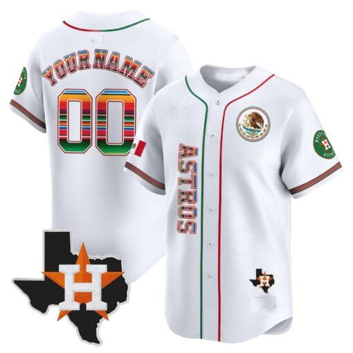 Custom H.Astros Mexico Vapor Premier Limited Stitched Baseball Jerseys