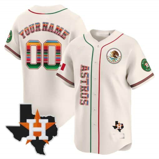 Custom H.Astros Mexico Vapor Premier Limited Stitched Baseball Jerseys