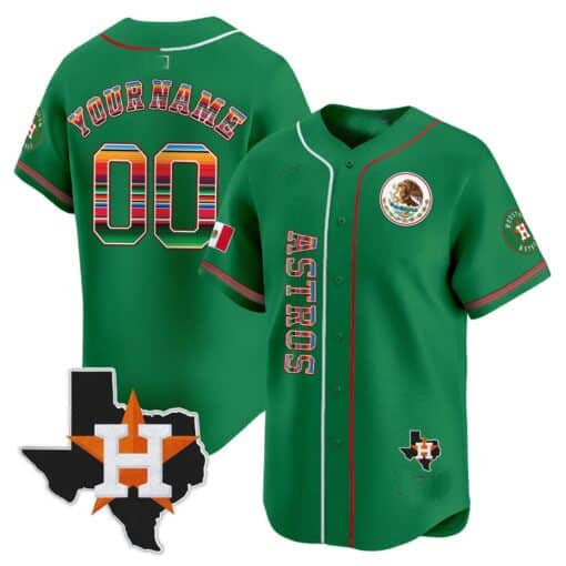 Custom H.Astros Mexico Vapor Premier Limited Stitched Baseball Jerseys
