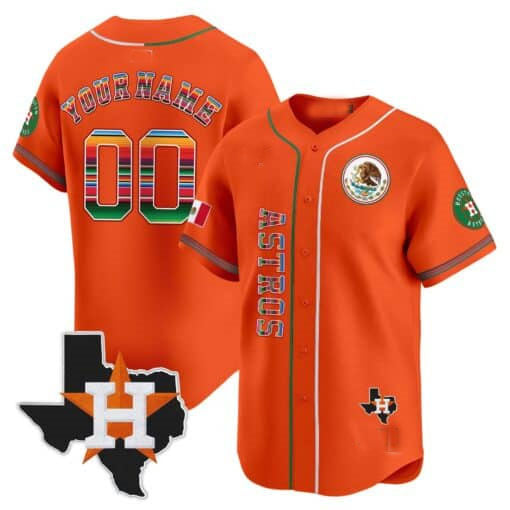 Custom H.Astros Mexico Vapor Premier Limited Stitched Baseball Jerseys