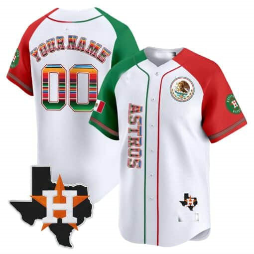 Custom H.Astros Mexico Vapor Premier Limited V4 Baseball Jerseys