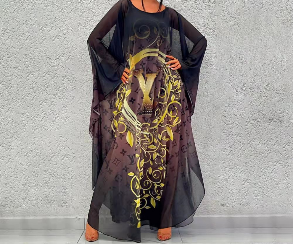 LV Brown/Gold Coverup: Luxurious Concealment with a Touch of Elegance