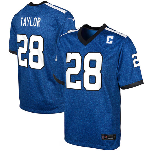IN.Colts Indiana Nights Alternate Game Football Jerseys - Royal - #28 Jonathan Taylor Player