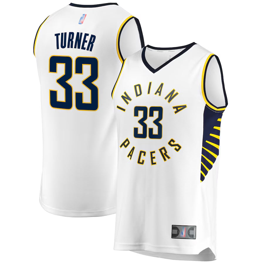 IN.Pacers #33 Myles Turner Player Fanatics Fast Break White Association Edition Replica Basketball Jerseys