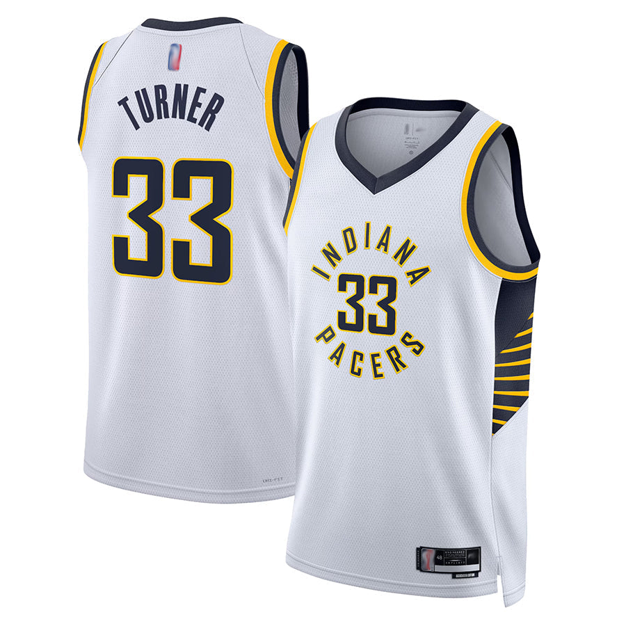 IN.Pacers #33 Myles Turner Player White Association Edition Swingman Basketball Jerseys