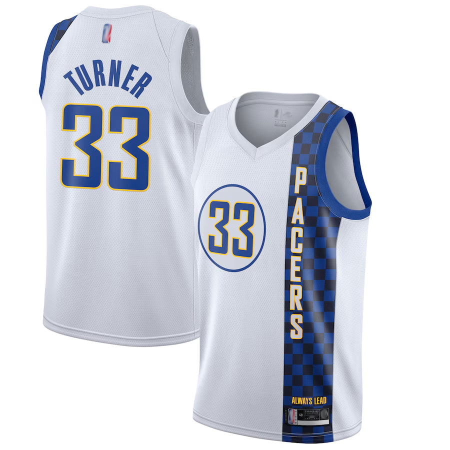 IN.Pacers #33 Myles Turner Player White Swingman City Edition Basketball Jerseys