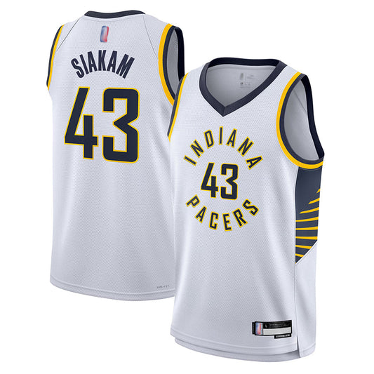 IN.Pacers #43 Pascal Siakam Player White Association Edition Swingman Basketball Jerseys