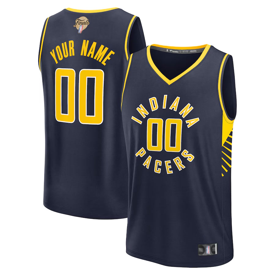 IN.Pacers Fanatics Navy Fast Break Replica Custom Icon Edition Basketball Jerseys