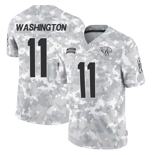 J.Jaguars #11 Parker Washington Player Arctic Camo Salute to Service Limited Football Jerseys