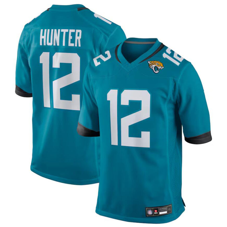 J.Jaguars #12 Travis Hunter Player Teal Replica Game Football Jerseys