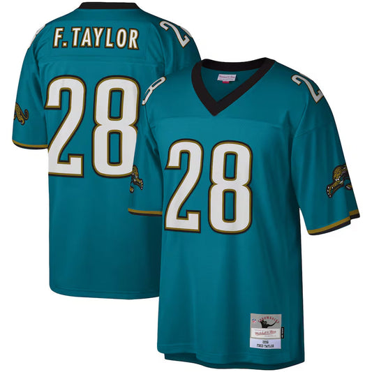 J.Jaguars #28 Fred Taylor Player Mitchell & Ness Teal Legacy Replica Football Jerseys