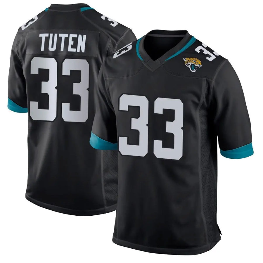 J.Jaguars #33 Bhayshul Tuten Player Black Home Game Football Jerseys