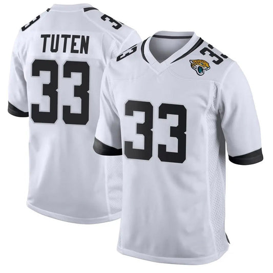 J.Jaguars #33 Bhayshul Tuten Player White Home Game Football Jerseys