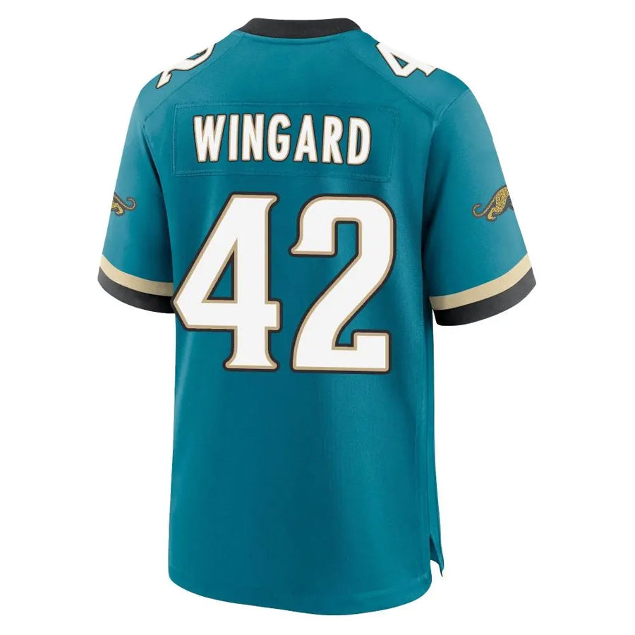 J.Jaguars #42 Andrew Wingard Player Teal Prowler Throwback Game Football Jerseys
