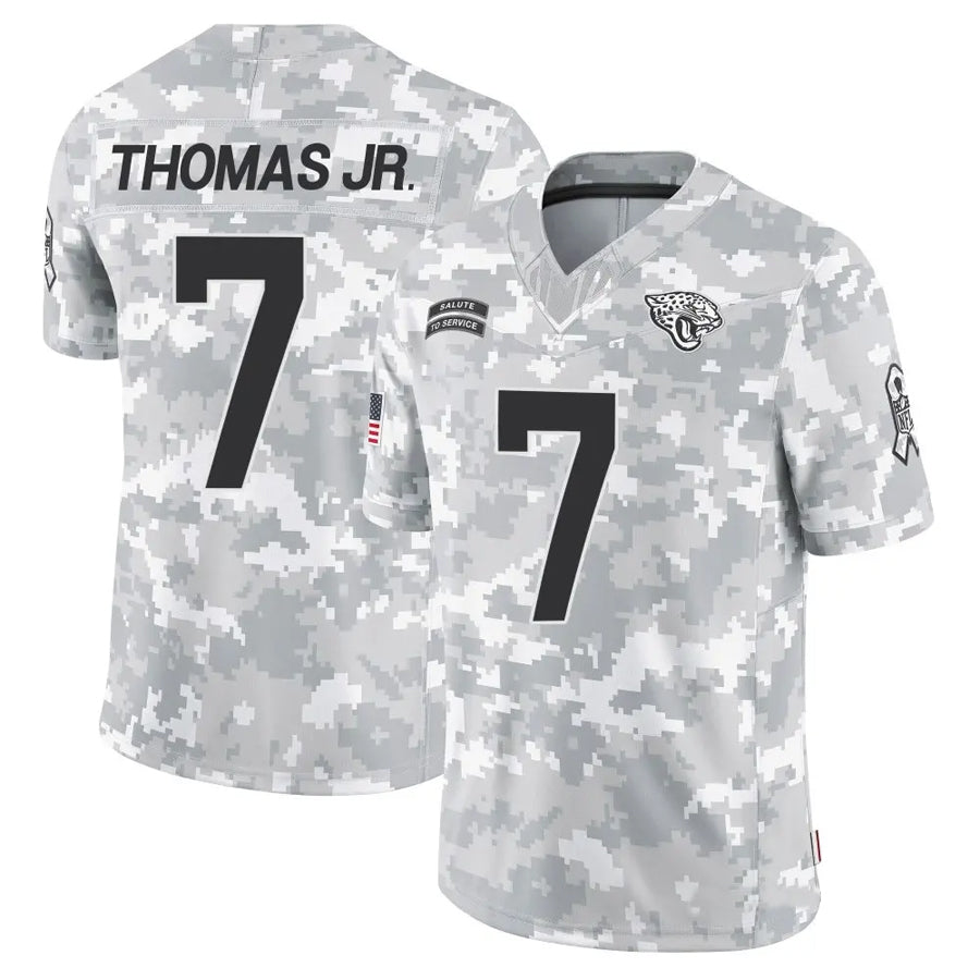 J.Jaguars #7 Brian Thomas Jr Player Arctic Camo Salute to Service Limited Football Jerseys