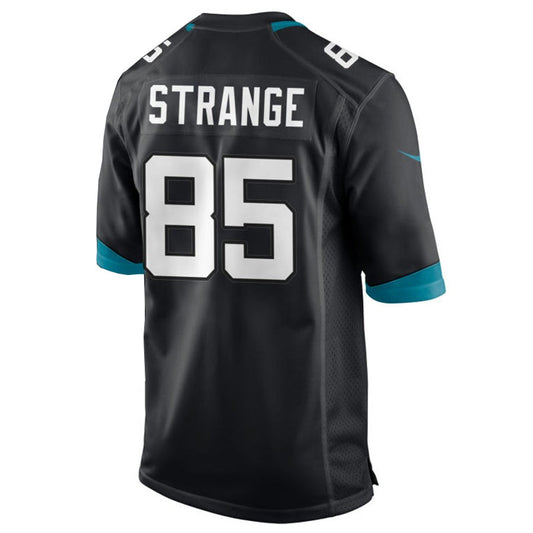J.Jaguars #85 Brenton Strange Player Black Home Game Football Jerseys