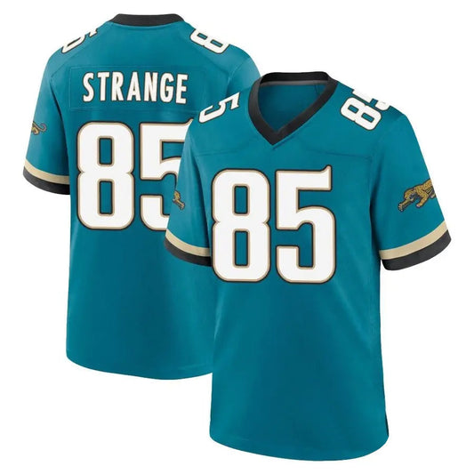 J.Jaguars #85 Brenton Strange Player Teal Prowler Throwback Game Football Jerseys