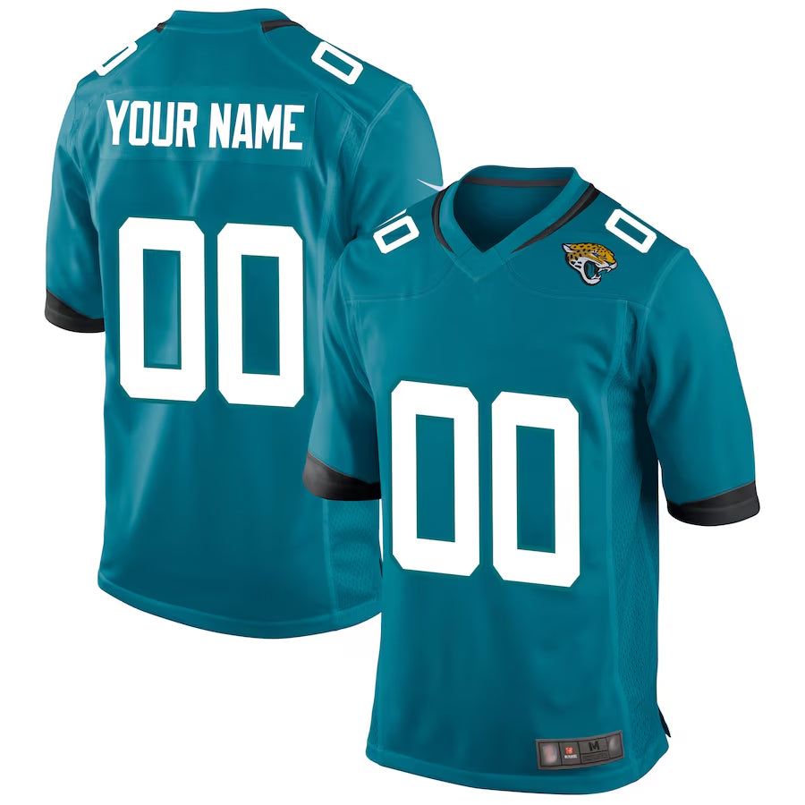 J.Jaguars Replica Game Home Football Jerseys - Teal - Custom