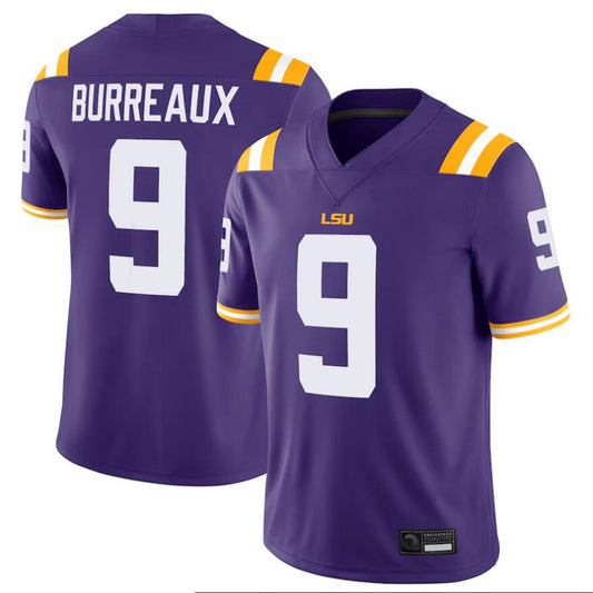 Joe Burrow LSU Tigers #9 Burreaux Player Purple Alumni Game College Jerseys