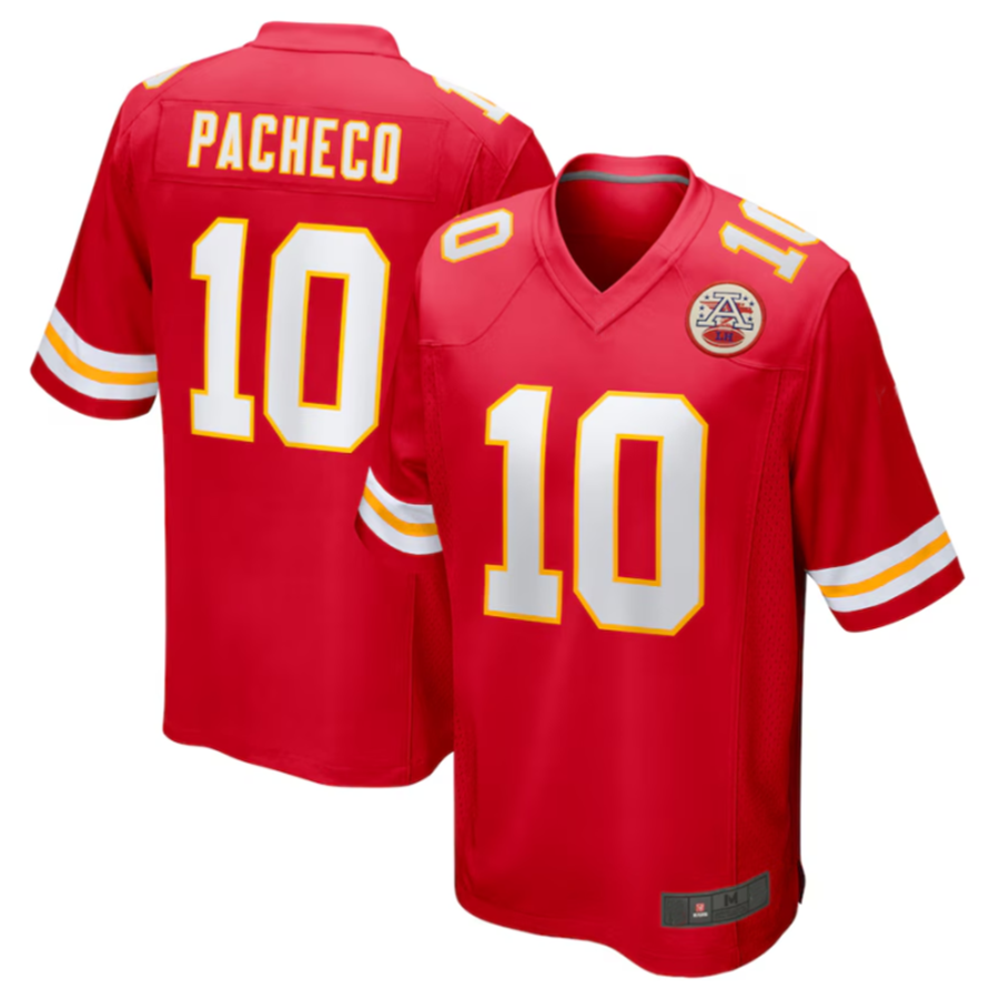 KC.Chiefs #10 Isiah Pacheco Player Red Home Game Football Jerseys