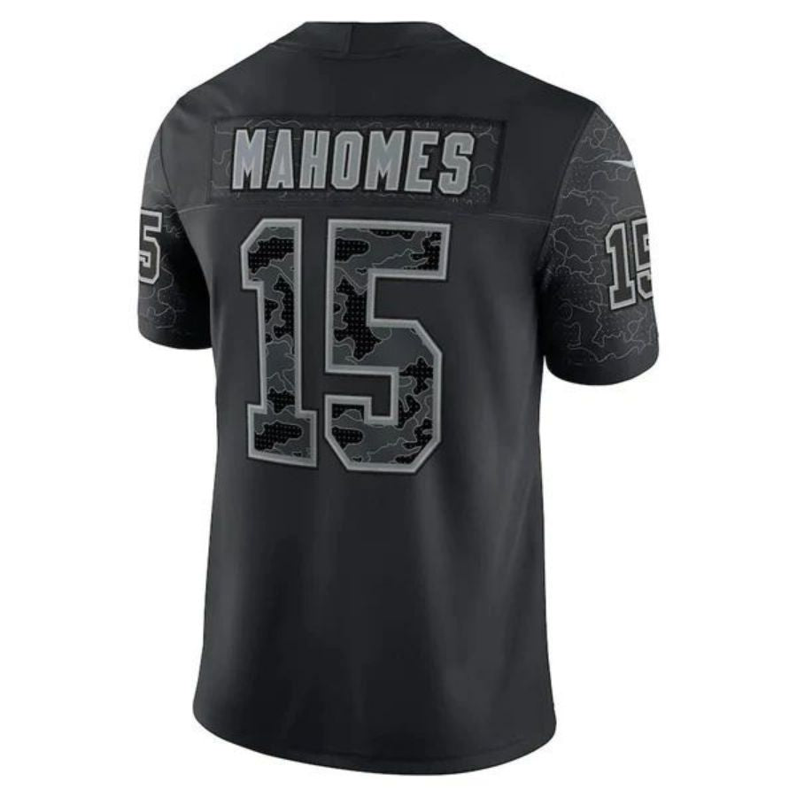 KC.Chiefs #15 Patrick Mahomes Player Black RFLCTV Limited Football Jerseys