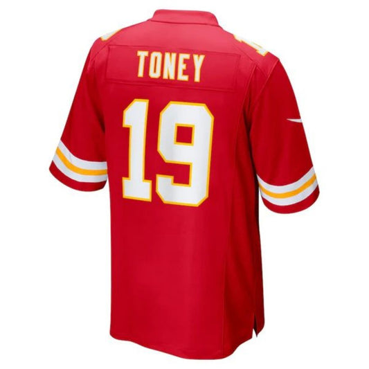 KC.Chiefs #19 Kadarius Toney Player Red Home Game Stitched Football Jerseys
