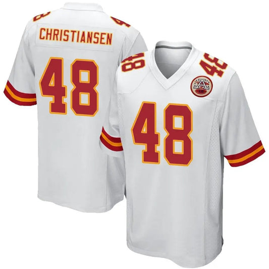 KC.Chiefs #48 Cole Christiansen Player White Home Gome Football Jerseys