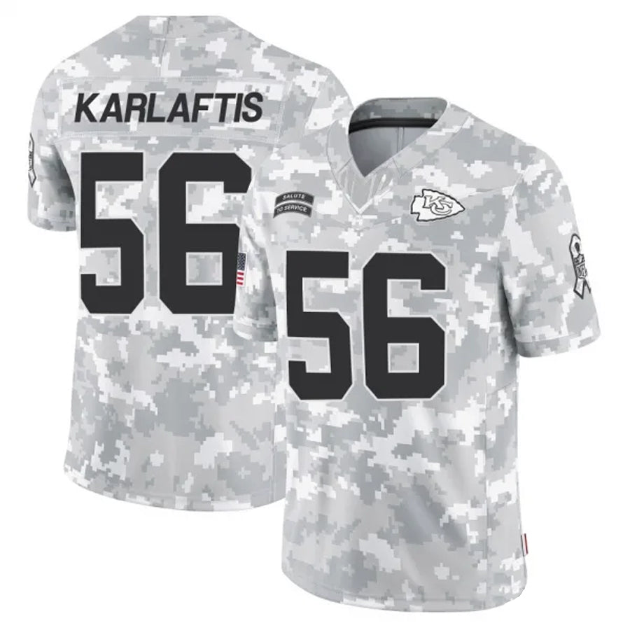 KC.Chiefs #56 George Karlaftis Player Arctic Camo Salute to Service Limited Football Jerseys