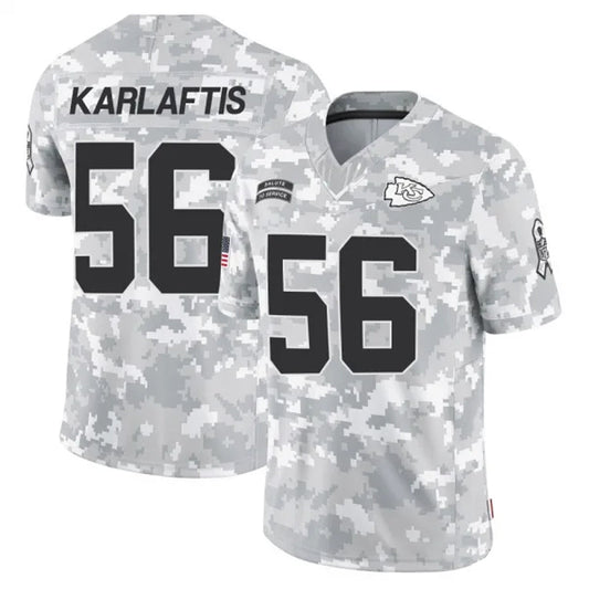KC.Chiefs #56 George Karlaftis Player Arctic Camo Salute to Service Limited Football Jerseys
